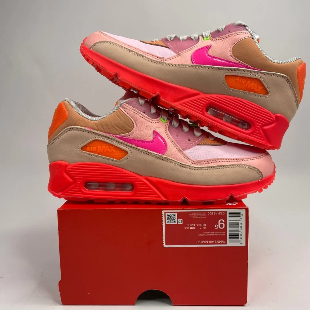 Nike Air Max 90 WMNS PRM “Platinum Citron/Bright Purple” 2023 - Picture 1 of 4